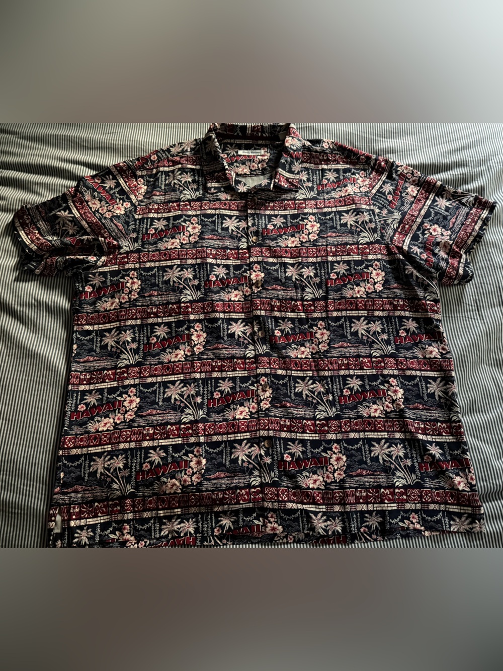 Tommy Bahama Navy, Red and Cream Floral Mini Skirt